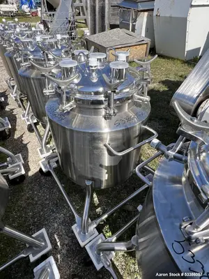 Used Vertical 316L Stainless Steel Board Rated Jacketed Tank – 103 Liter