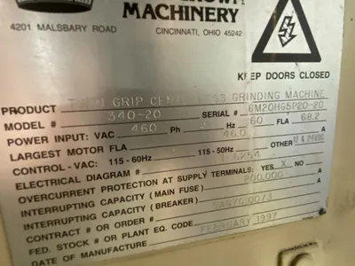 1964 CINCINNATI #340-20 GRINDERS, CENTERLESS | GCH Machinery (2)