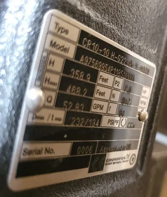 NEW GRUNDFOS CR 10-10 H-G22-A-V-HQQV