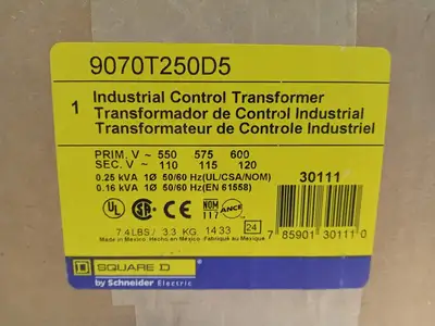 NEW SQUARE D 9070T250D5