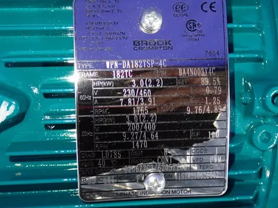 Used BROOK CROMPTON WPNDA182TSP4C Motors (misc) Ohio US | HGR 24 #938033