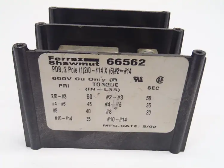 Used Ferraz Shawmut Power Distribution Terminal Block Terminal Blocks Michigan US | Maverick Industrial Sales #1495536