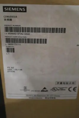SINAMICS DCM DC CONVERTER  6RA8082-6FV62-0AA0 / 6RA80826FV620AA0 NEW STOCK GF225