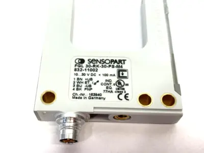 New | in-Stock Sensopart DTECT® Presence Fork Sensor, PNP M8 4-Pin 832-11002 Sensors Michigan US | Maverick Industrial Sales #1454234