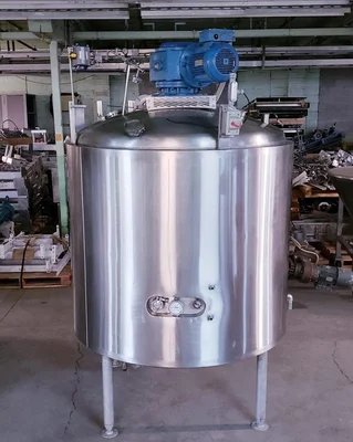 Tank Liquid Mixing and cooling process Food Grade 316 Stainless steel Tank 400 us gal # 7601
