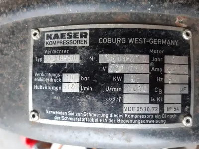 USED KAESER 10 BAR COMPRESSOR