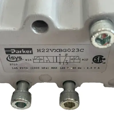 USED PARKER H22VXBG023C PNEUMATIC SOLENOID VALVE