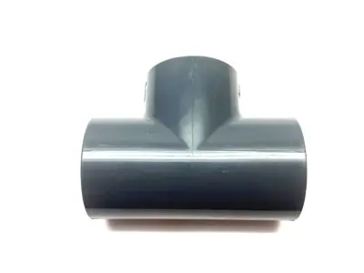 USED SPEARS TEE SLIP SOCKET FITTING GRAY PVCI SCH 80 3" X 3" X 3"