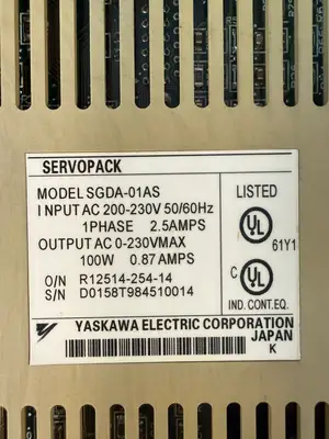 Yaskawa SGDA-01AS Servopack 200-230V 50/60hz (1.5.1)