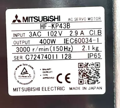 NEW MITSUBISHI HF-KP43B AC SERVO MOTOR HFKP43B
