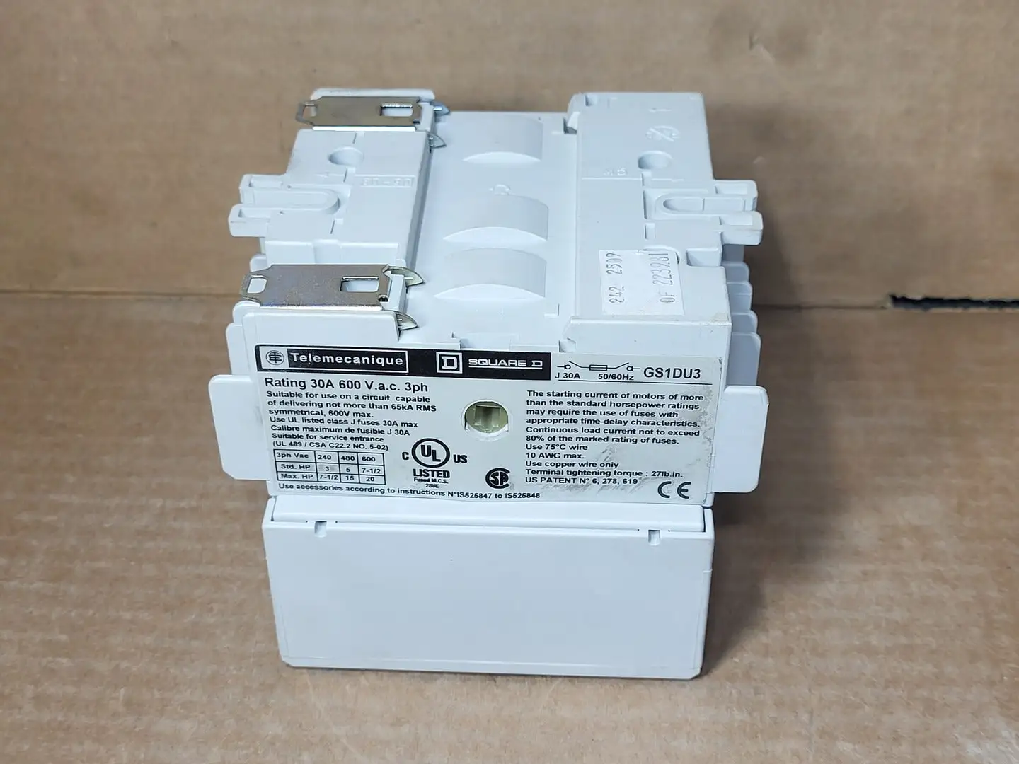 New | in-Stock TELEMECANIQUE GS1DU3 Switchgears British Columbia CA | Lenmark #1438278