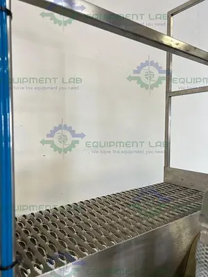 USED VARIAN L & L4006MLWJ LOAD & LOCK 6" CHROMATOGRAPHY COLUMN ON SKID W/ FEED PUMP