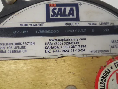 USED DBI SALA 3504433 LIFELINE 20' LENGTH