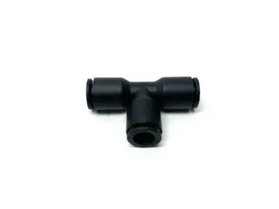 USED PARKER PNEUMATIC PUSH-IN UNION TEE FITTING 8MM BLACK