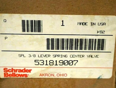 NEW SCHRADER BELLOWS 531819007 LEVER SPRING CENTER VALVE