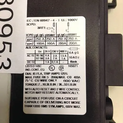 USED SIEMENS 3RU1 146-4MB0