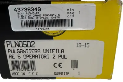 NEW GIOVENZANA PLN05D2 PENDANT CONTROL STATION