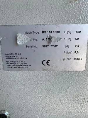 USED 2002 GAMMERLER RS114 (4) KNIFE TRIMMER