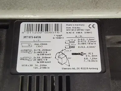 USED SIEMENS 3RT1075-6AF36