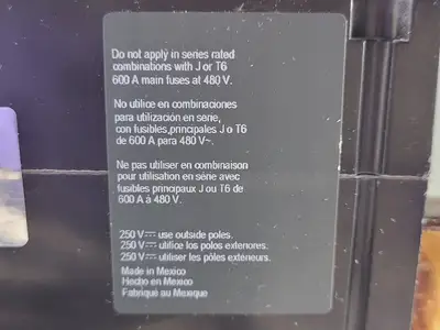 USED SQUARE D FHP36020