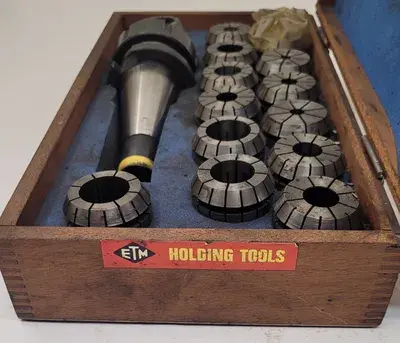 USED ETM ER40 COLLET CHUCK SET