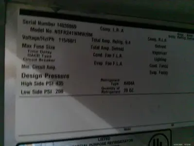 Norlake Scientific NSFR241WMW/OM Flammable Material +4C Refrigerator 24Cf 120v
