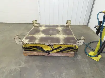 Airfloat Pneumatic Air Scissor Lift Table 4000lbs 48x48" Turntable Top 11 to 25"