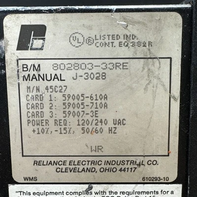 USED Reliance Electric 802803-33RE