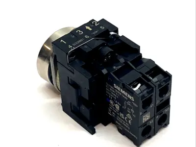 USED SIEMENS ILLUMINATED PUSHBUTTON BLUE 22MM LED