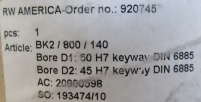 NEW AW AMERICA 920745 COUPLING BK2/800/140