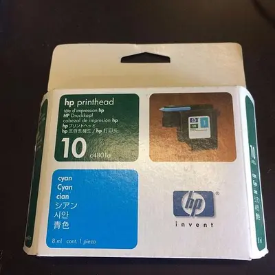 HP 10 INK COLOR CYAN LOT OF 4