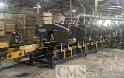 USED 2024 BAKER MODEL CX 5-HEAD RESAW WITH RETURN