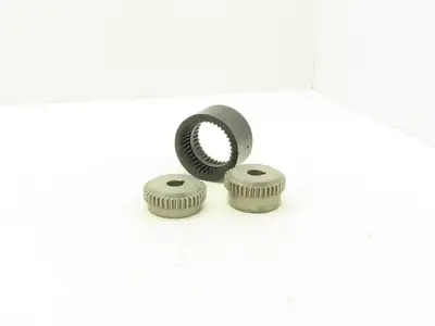 Gear Coupling With Nylon Sleeve Set 18mm Bore Both Sides 1/4" Keyway