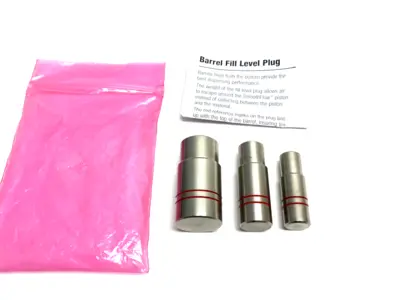 USED NORDSON EFD BARREL FILL LEVEL PLUG KIT FOR SMOOTHFLOW PISTON