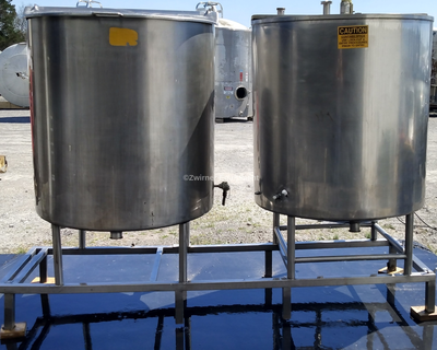 S2 X 300 GALLON STAINLESS STEEL CIP TANKS
