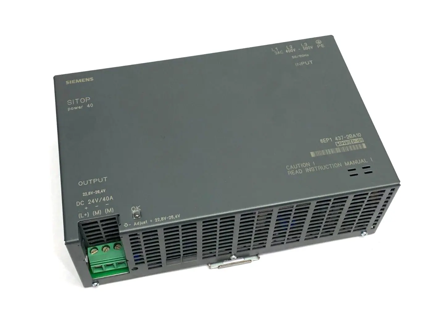 6EP1437-2BA10 | Siemens  SITOP Power 40 Power Supply 400-500VAC to 24VDC 40A - Used