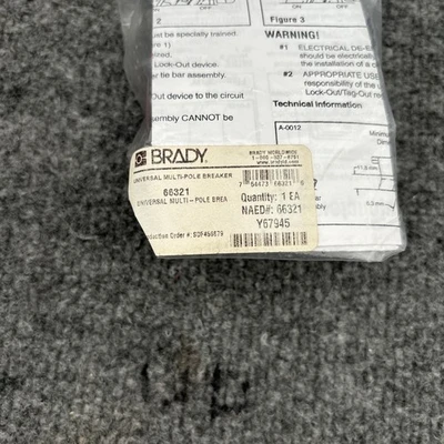 New | in-Stock Brady 66321 Safety Products (Other) California US | Davliegogo LLC #1708192