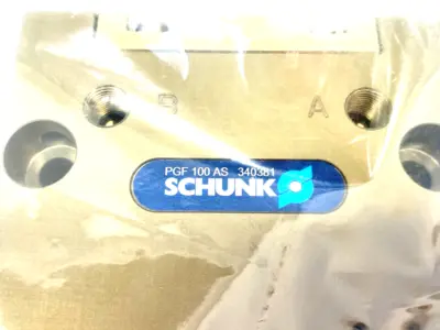 USED SCHUNK UNIVERSAL GRIPPER 23.5MM STROKE PER JAW SIZE: 100, PGF 100-AS