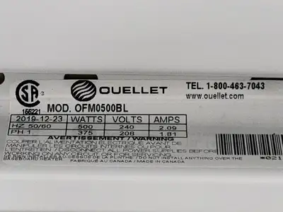 USED OUELLET OFM0500BL