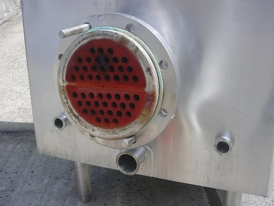 USED 250 GALLON HEATING TANK 250 GALLON COIL TANK