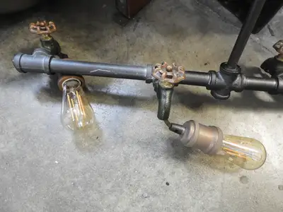 Used Falcon Restaurant Supply Used Steampunk Industrial Water Pipe and Spigot 6 LED Ceiling Light Restaurant Front of House Furnishings Illinois US | Falcon Restaurant Supply #1376650