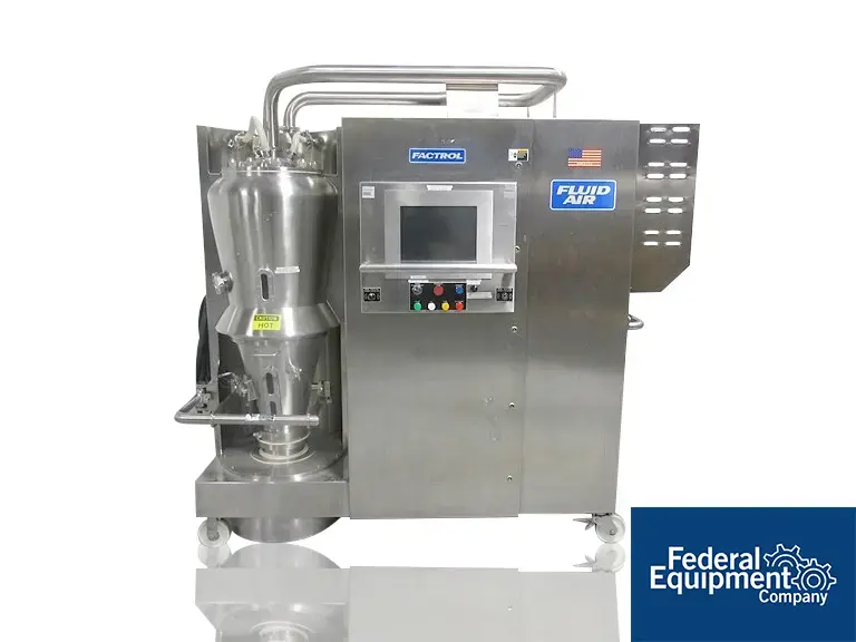 USED Fluid Air Fluid Air Fluid Bed Dryer, Model 0020, 316 S/S