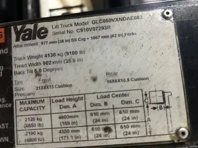 Used 2017 YALE GLC050VX Misc Forklifts Illinois US | Somerset Equipment Sales #1543008