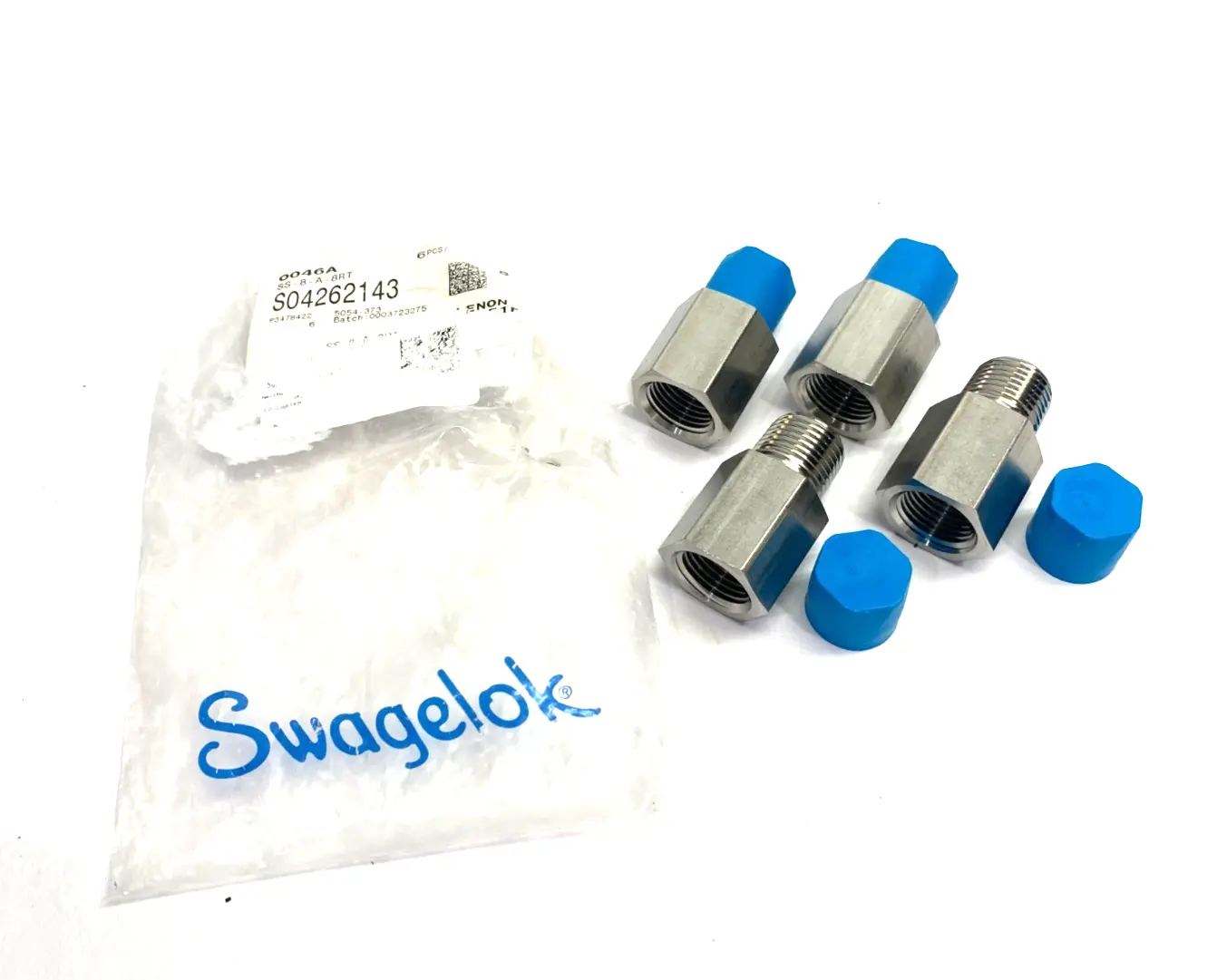 USED SWAGELOK STAINLESS STEEL PIPE ADAPTER FITTING 1/2"