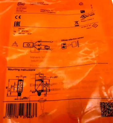 NEW IFM O6H-FPKG/AS/3P-O6H202 SENSOR O6HFPKGAS3P O6H202