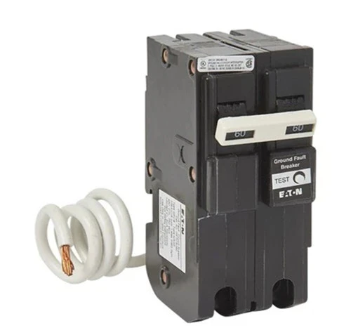 Eaton GFTCB260 GFCI Circuit Breaker, 60A, 120/240V, 2-Pole [New]