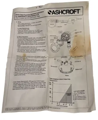 NEW ASHCROFT GC517F0242CD100#G-XCG INDICATING TRANSMITTER GC517F0242CD100GXCG