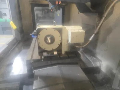 2018 Leadwell V-50i VMC w/ 30-Slot ATC, Conveyor, Kurt Vise, Fanuc Oi-MF Controller