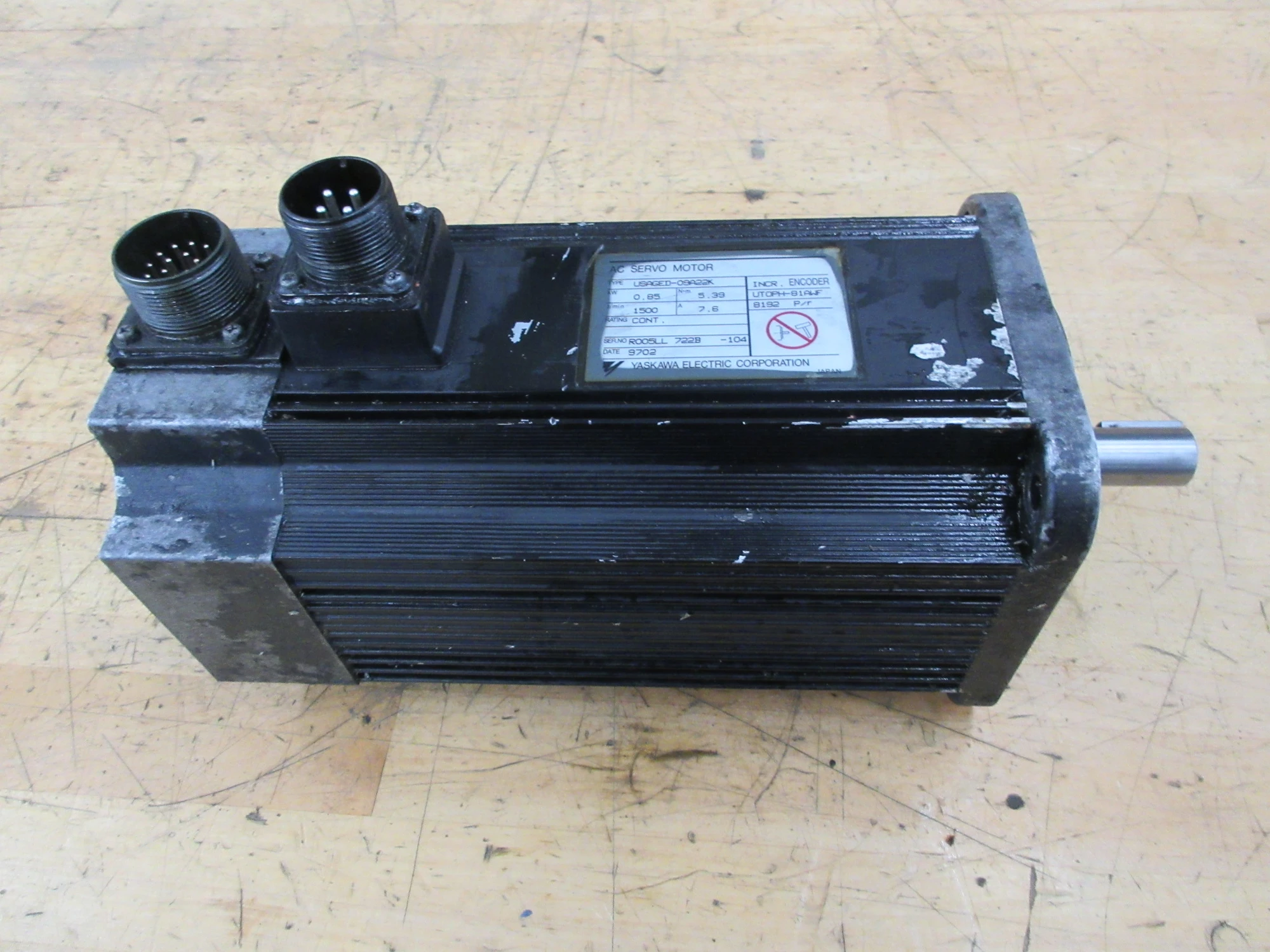 USED 1997 USED HAAS PARTS AND TOOLING HAAS SIGMA-1 09 (LONG) #93-62-0013 SERVO AXIS MOTOR
