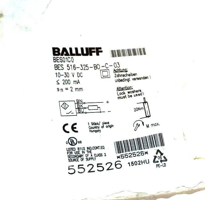 NEW BALLUFF BES 516-325-B0-C-03 PROXIMITY SENSOR BES516325B0C03